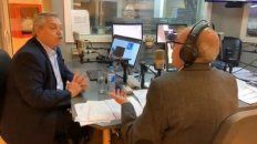 Alberto Fernández hoy en el piso de Cadena 3. Alberto Fernández hoy en el piso de Cadena 3.
