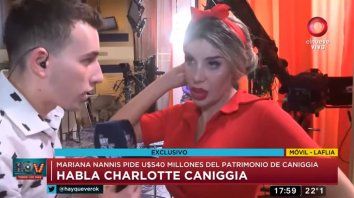 charlotte caniggia hablo y expreso desacuerdo con mariana nannis charlotte caniggia hablo y expreso desacuerdo con mariana nannis