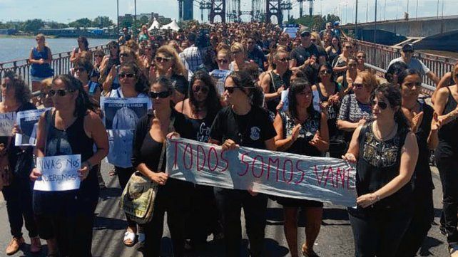 justicia. Una de las marchas tras el crimen de Vanesa Castillo.