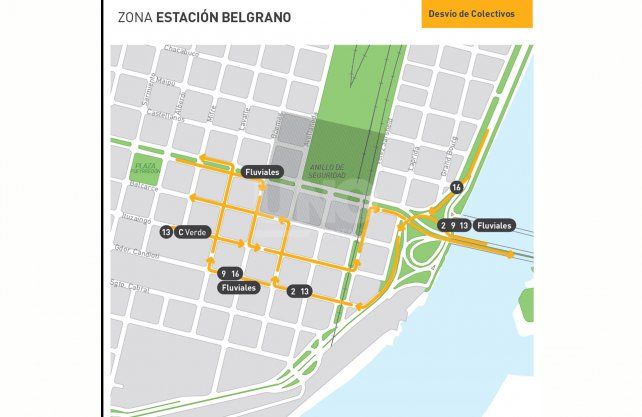 Colectivos estación Belgrano.