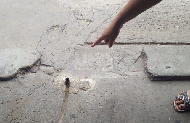 El lugar en donde Borda cayó tras la pelea y golpeó su cabeza.