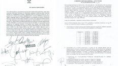 Las actas firmadas por docentes, estatales y funcionarios provinciales en abril de este año. Las actas firmadas por docentes, estatales y funcionarios provinciales en abril de este año.