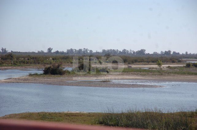 Bajante. Así está hoy el río Salado. 