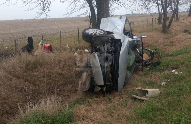 Así quedó el vehículo tras el accidente. 