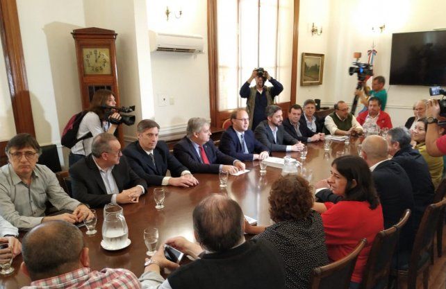 Encuentro. En Casa de Gobierno
