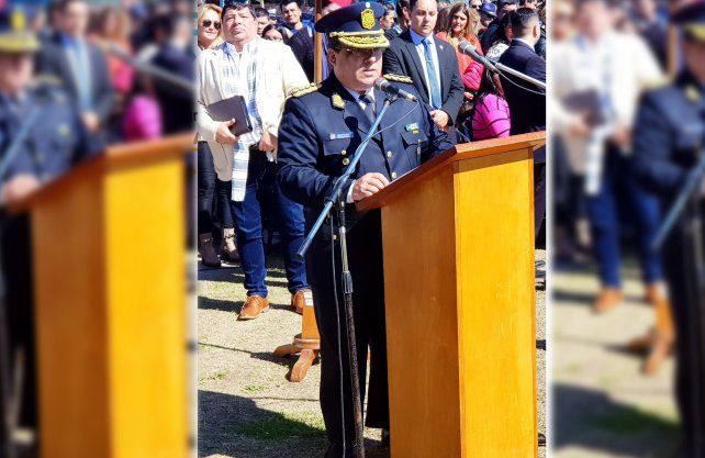 El Jefe de Polic&iacute;a, director general Marcelo Villan&uacute;a