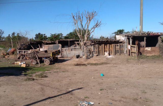 El lugar donde fue baleado el niño en el barrio San Agustín.