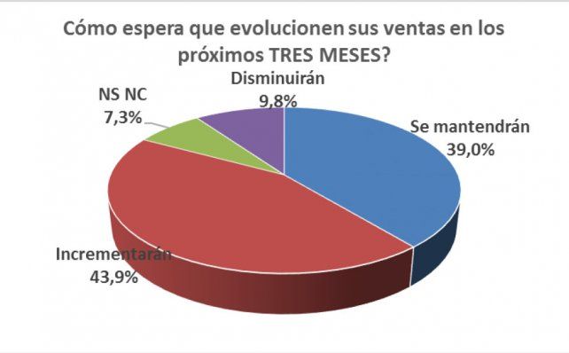 Expectativas de ventas en los próximos meses.
