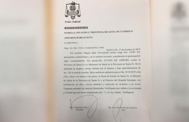 Recurso de amparo para postergar la migración del Iturraspe