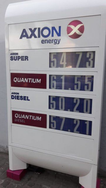 Nuevos precios de Axion en Santa Fe.