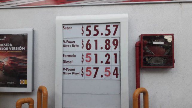 Nuevos precios de Shell.