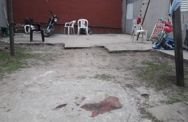 El patio de la casa de barrio Scarafía en dónde sucedió la masacre.