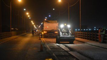 Todos los trabajos sobre el puente Carretero se realizan de noche Todos los trabajos sobre el puente Carretero se realizan de noche