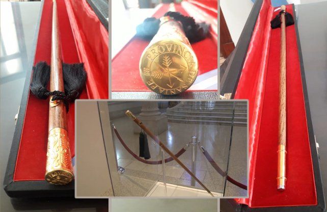 Réplica y original del bastón del Brigadier