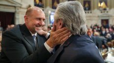 El saludo entre el Presidente y el gobernador electo de Santa Fe que mañana asumirá su cargo. El saludo entre el Presidente y el gobernador electo de Santa Fe que mañana asumirá su cargo.