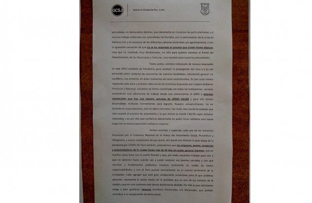 En&eacute;rgico reclamo en San Justo para que se flexibilice la cuarentena