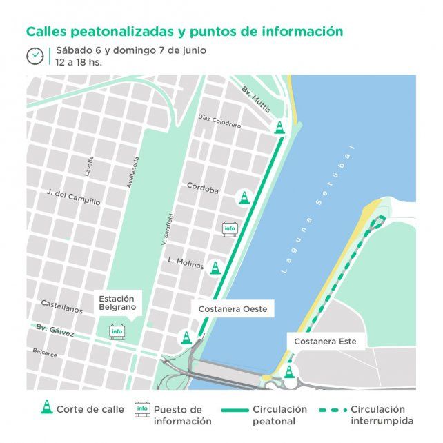 Cortes de calle y puestos de información sobre Costanera Oeste. 