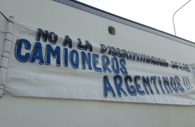 Imagen de la protesta de camioneros