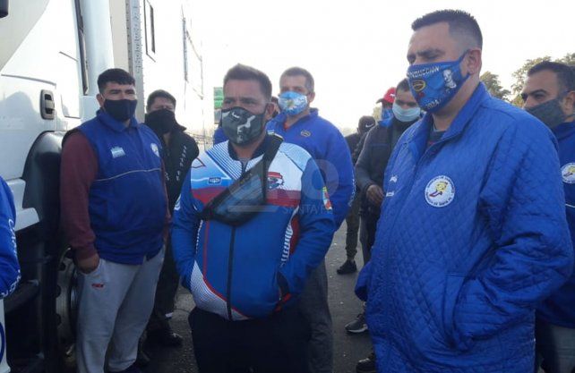 Imagen de la protesta de camioneros