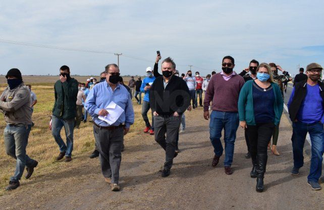 Michlig acompañó la caravana de protesta contra el gobierno de Santiago del Estero
