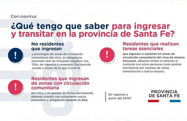 Todo lo que hay que saber para ingresar y transitar en la provincia de Santa Fe y qu&eacute; pasa con la cuarentena