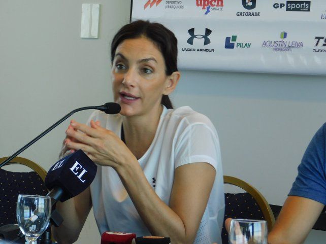 Luciana Aymar en la última oportunidad que visitó la ciudad de Santa Fe.