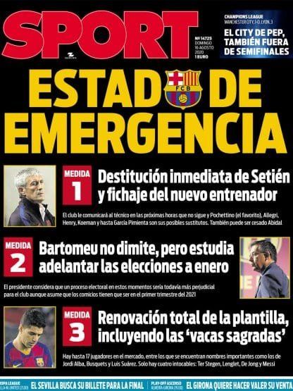 La prensa espa&ntilde;ola, sin piedad contra Barcelona tras su eliminaci&oacute;n de la Champions League.