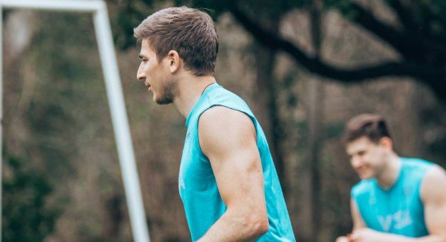 El talentoso back Sebasti&aacute;n Cancelliere en una de las pr&aacute;cticas del elenco nacional.