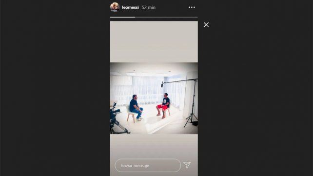 Lionel Messi public&oacute; una historia de Instagram luego de seguir en Barcelona. 
