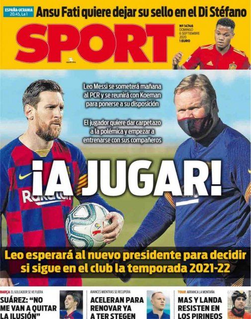 Lionel Messi se realizará el test de coronavirus y luego comenzará a entrenarse con Barcelona.