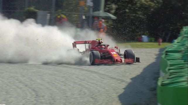 Vettel y Leclerc (Ferrari) tuvieron una carrera para el olvido en el GP de Monza en la Fórmula 1.