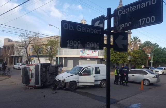El accidente en la zona céntrica de la ciudad de Santo Tomé.