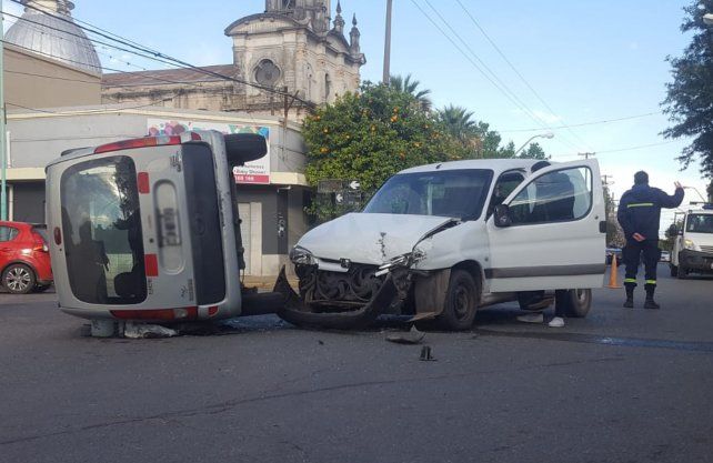 El accidente en la zona céntrica de la ciudad de Santo Tomé.