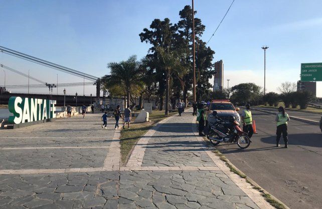 Coronavirus y primavera. As&iacute; luci&oacute; la Costanera santafesina