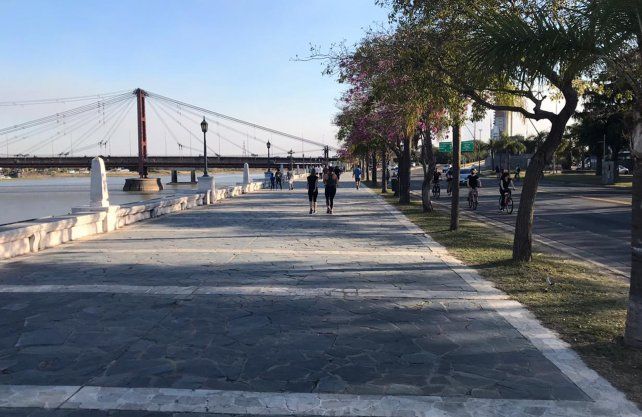 Coronavirus y primavera. As&iacute; luci&oacute; la Costanera santafesina