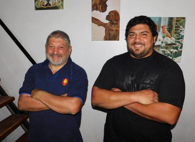 Dos Cuervos, padre e hijo, Gabriel Bustos y Maximiliano Chinchu Bustos, quien jugó en Los Pumas.