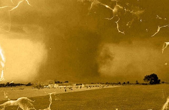 Imágenes del tornado en San Justo. 