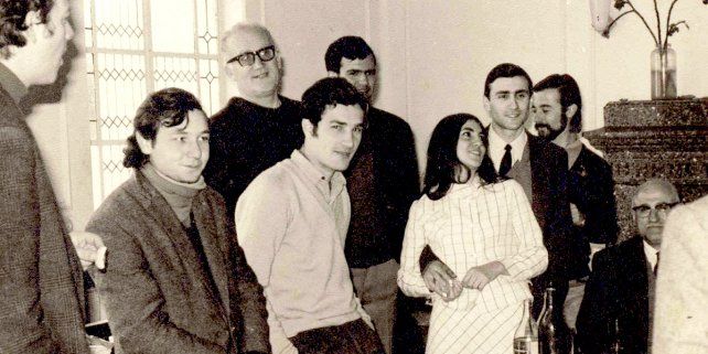 El padre Atilio Rosso en su paso por el Colegio Mayor Universitario.