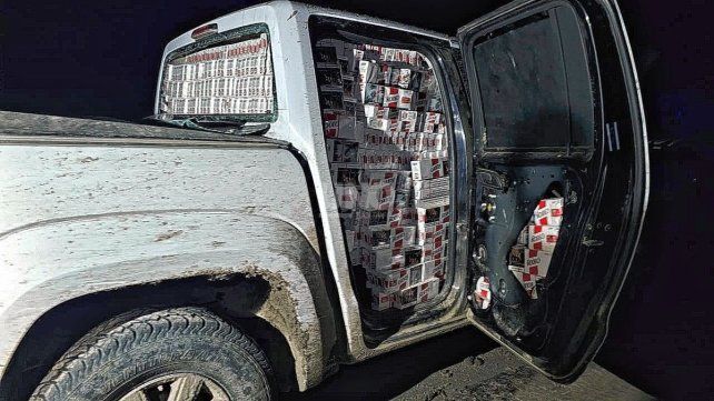 &nbsp;Atados de cigarrillos secuestrados a los contrabandistas.