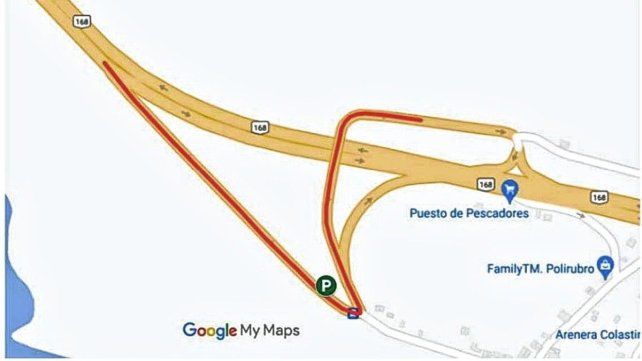 Ingreso alternativo a Colastiné Sur.