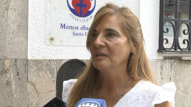 Ana Pompone, referente de Manos Abiertas Santa Fe brind&oacute; detalles de la campa&ntilde;a. &nbsp;