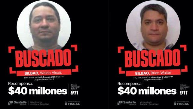 Waldo Alexis Bilbao, recompensa de 40 millones de pesos al igual que para su hermano, Brian Walter Bilbao