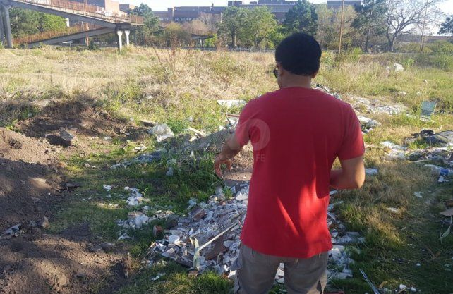 Los restos encontrados por los vecinos en el lugar.