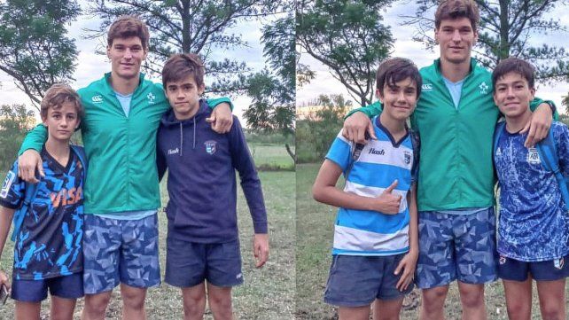 Tras regresar de Ciudad del Este, el segunda línea de Jaguares, visitó el entrenamiento de la M13 del CRAI.