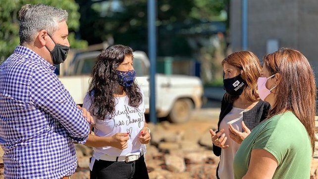 Obras en el tanque central de Santo Tomé.