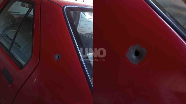 Imagen brindad por Romina del balazo recibido el 28 de febrero.