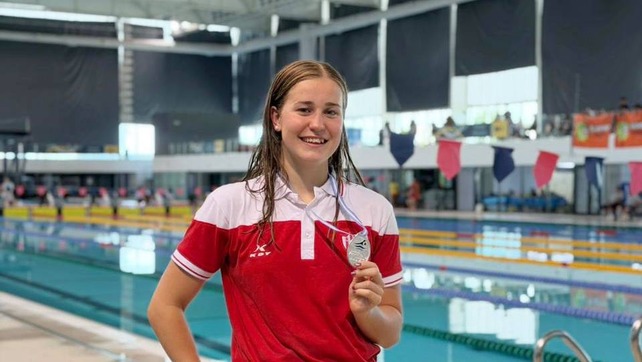 La joven entrerriana Sof&iacute;a Garc&eacute;s, que representa a Uni&oacute;n, ocup&oacute; el primer lugar en los 1500 libre.&nbsp; &nbsp;