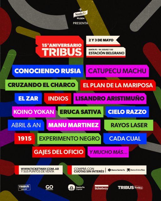 Tribus anunció su Line Up de su 