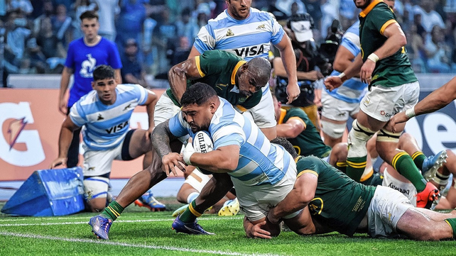 El marplatense Joel Sclavi fue el autor de un try ante los Springboks en la tarde santiague&ntilde;a.