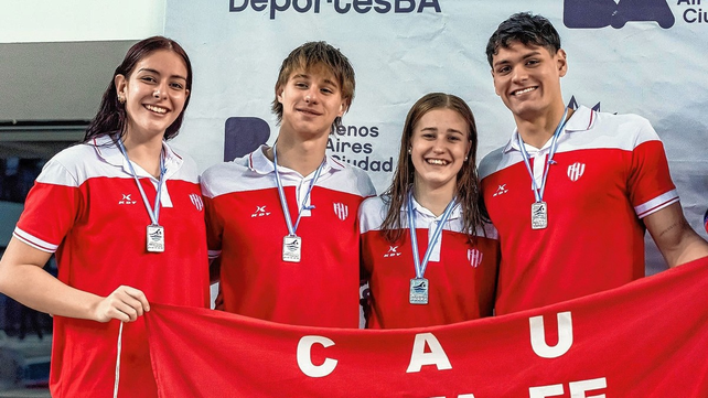 En el relevo mixto 4 x 100, Uni&oacute;n, con Santill&aacute;n, Hopmeier, Dante Nicola y Sof&iacute;a Garc&eacute;s, se llevaron la medalla de plata.